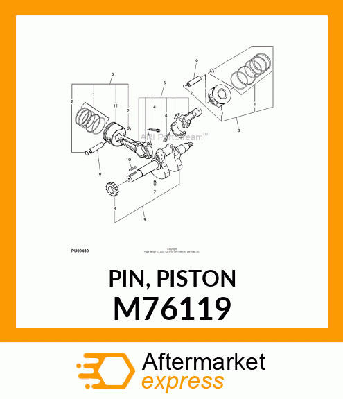 PIN, PISTON M76119