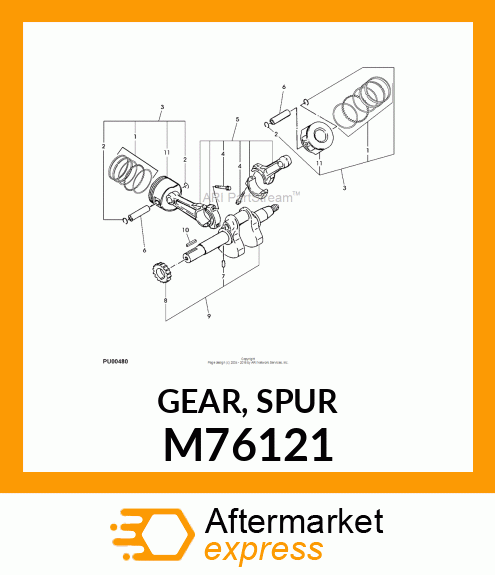 GEAR, SPUR M76121