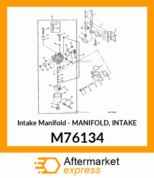 Intake Manifold - MANIFOLD, INTAKE M76134