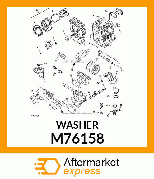 GASKET, ID 16 X OD 24 X T 1.0 M76158