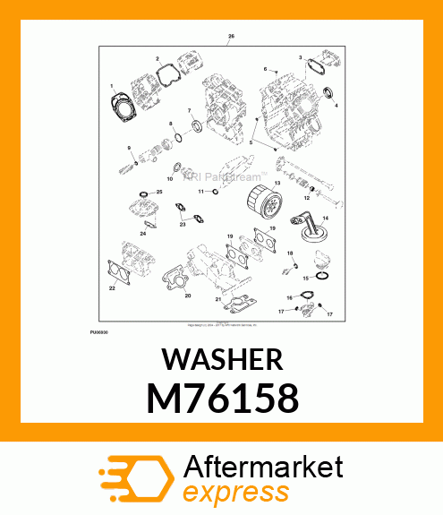 GASKET, ID 16 X OD 24 X T 1.0 M76158