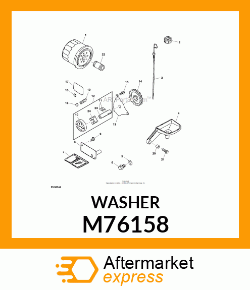 GASKET, ID 16 X OD 24 X T 1.0 M76158