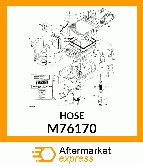 HOSE, COOLING M76170