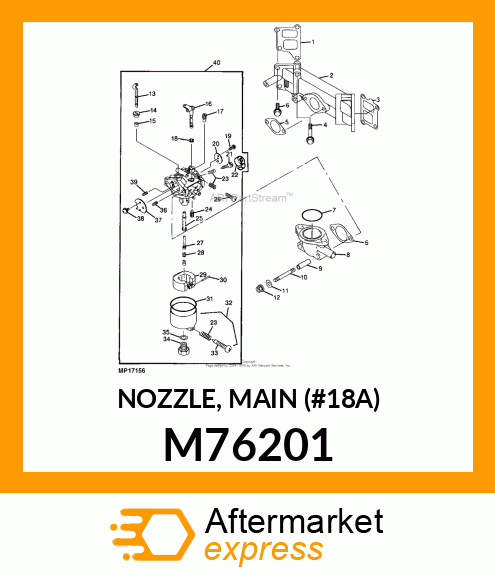 NOZZLE, MAIN (#18A) M76201