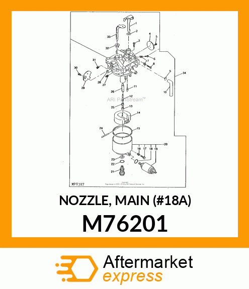 NOZZLE, MAIN (#18A) M76201