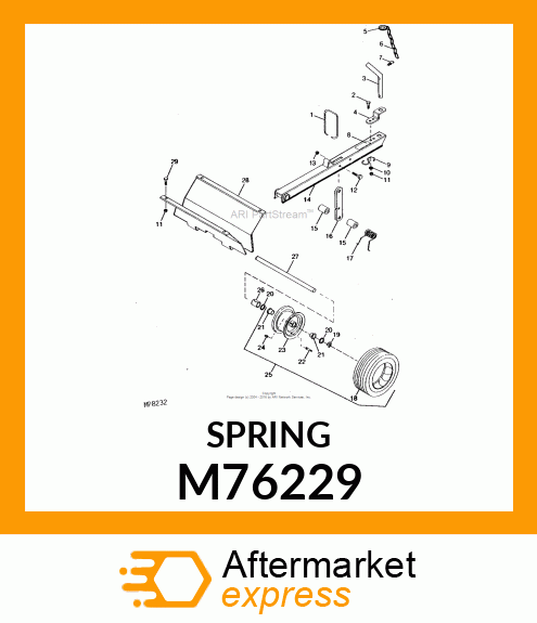 SPRING, HANDLE M76229