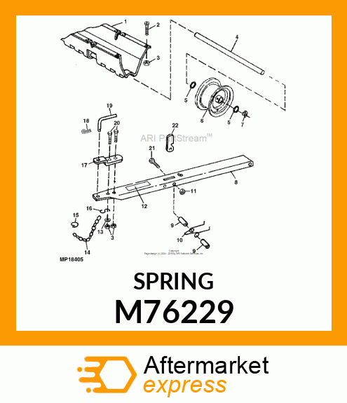 SPRING, HANDLE M76229