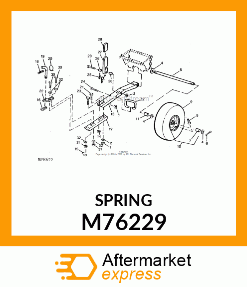 SPRING, HANDLE M76229