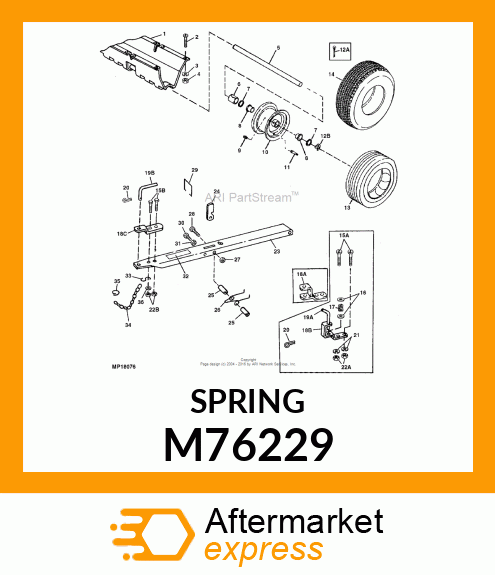 SPRING, HANDLE M76229