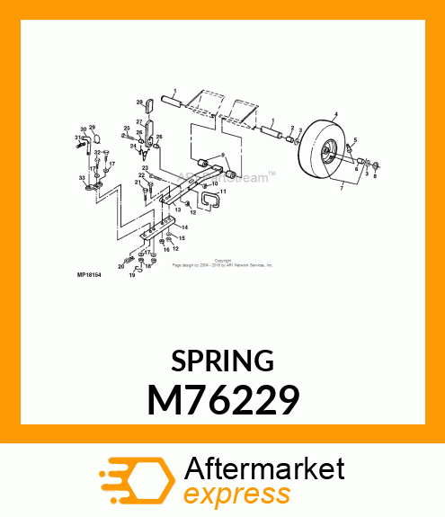 SPRING, HANDLE M76229