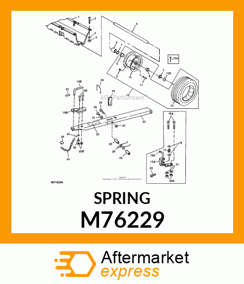 SPRING, HANDLE M76229