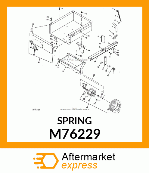 SPRING, HANDLE M76229