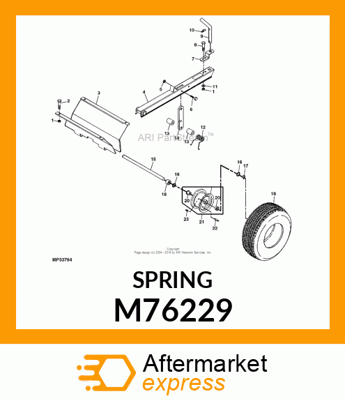 SPRING, HANDLE M76229