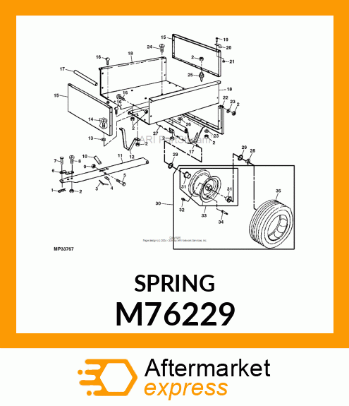 SPRING, HANDLE M76229