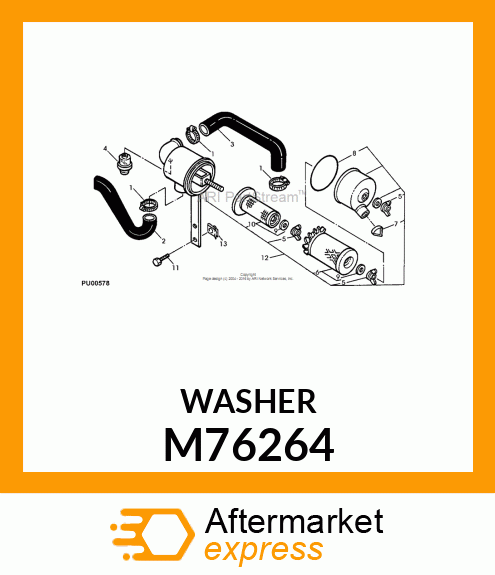 WASHER, WASHER M76264