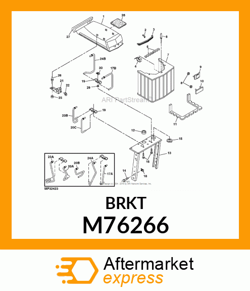 BRACKET, HINGE M76266