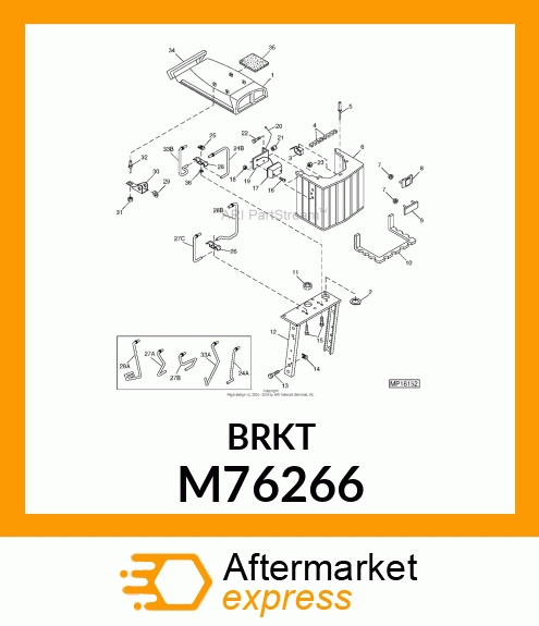 BRACKET, HINGE M76266