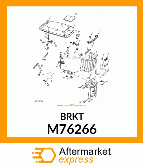 BRACKET, HINGE M76266