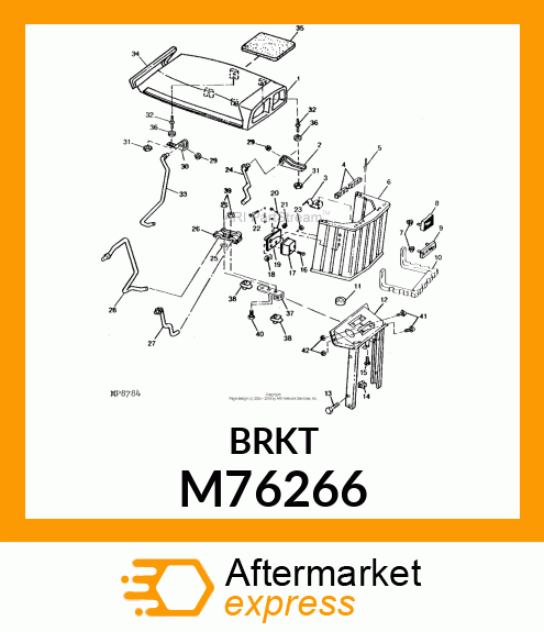 BRACKET, HINGE M76266