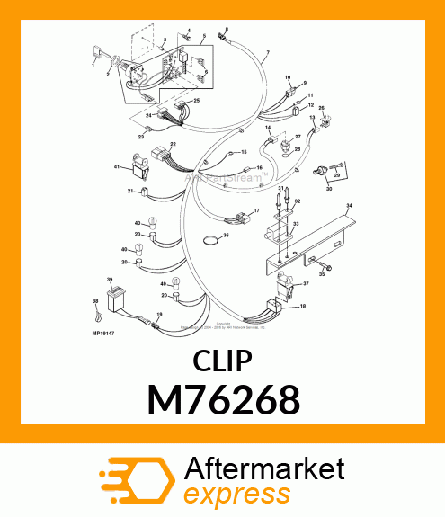 CONNECTOR, MAIN HARNESS RET. CLIP M76268