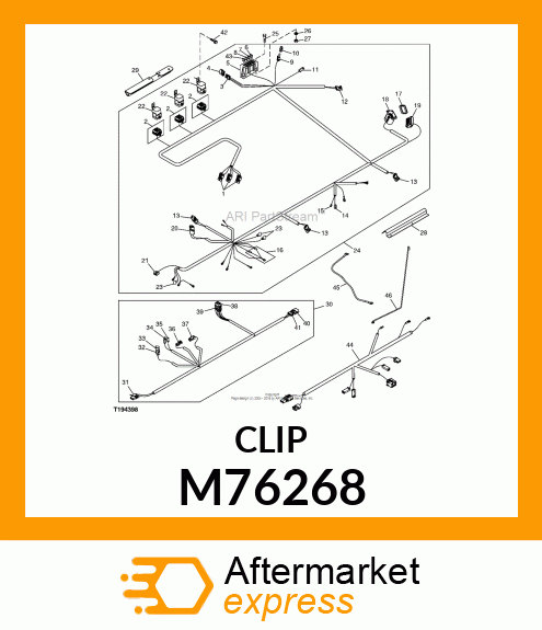 CONNECTOR, MAIN HARNESS RET. CLIP M76268