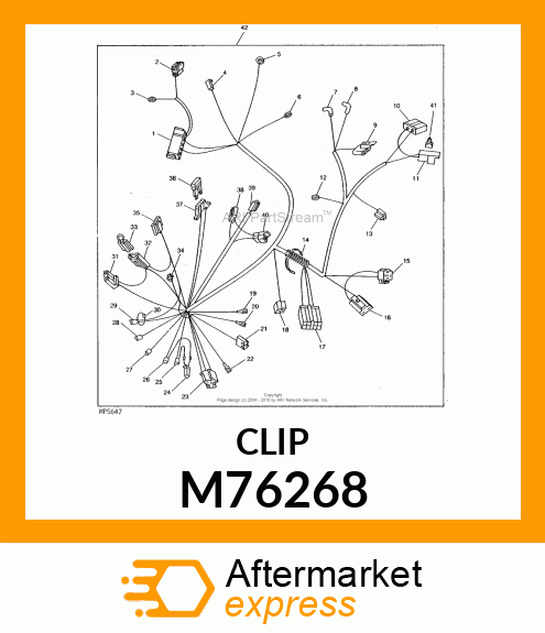 CONNECTOR, MAIN HARNESS RET. CLIP M76268