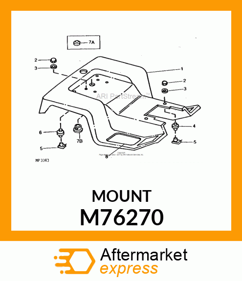 ISOLATOR, FENDER DECK M76270