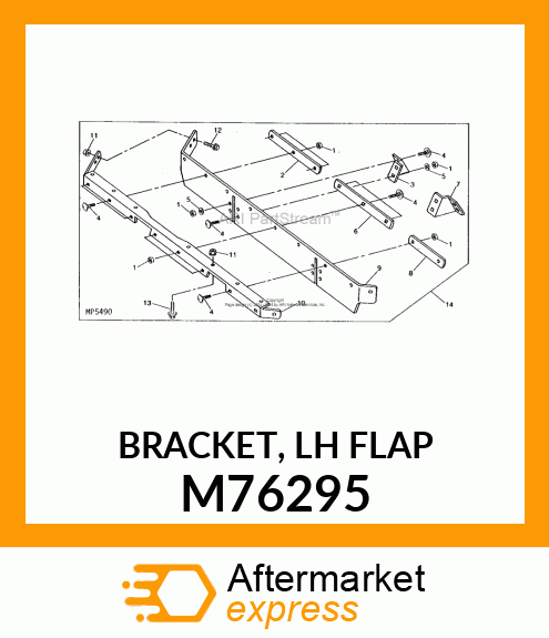 BRACKET, LH FLAP M76295