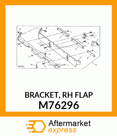 BRACKET, RH FLAP M76296