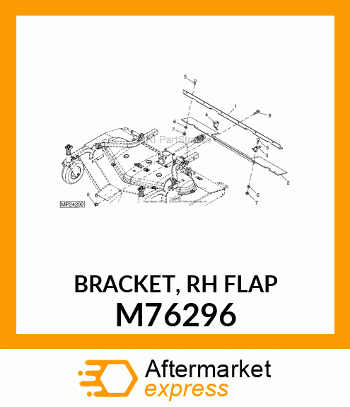 BRACKET, RH FLAP M76296