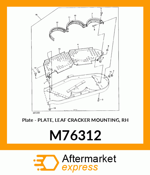 Plate - PLATE, LEAF CRACKER MOUNTING, RH M76312