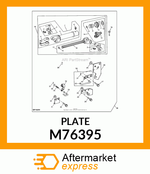 PLATE, DRAFT ARM M76395