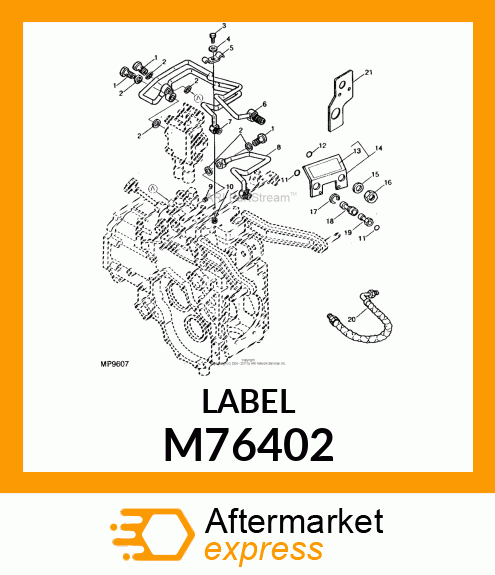 LABEL, CAUTION (AUX HYD) (FR) M76402