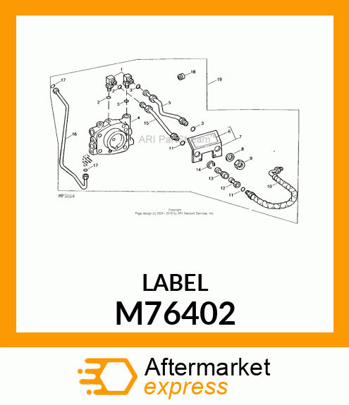 LABEL, CAUTION (AUX HYD) (FR) M76402