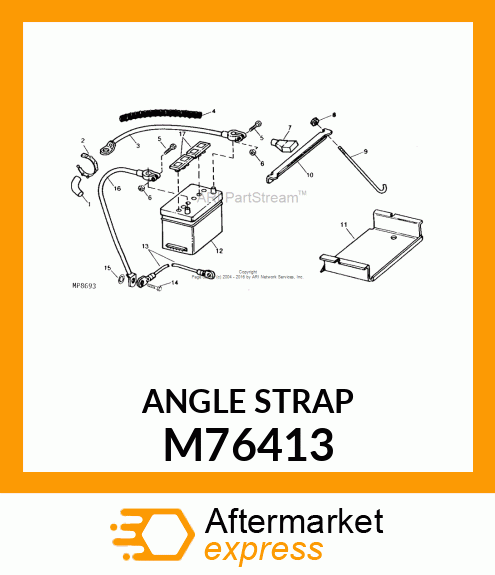 RETAINER, HOLDDOWN, BATTERY M76413