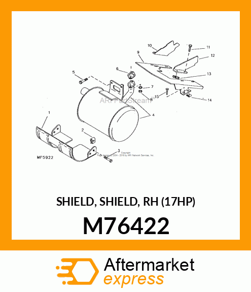 SHIELD, SHIELD, RH (17HP) M76422