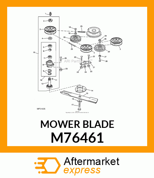 BLADE, MEDIUM LIFT CUTTING (50") M76461