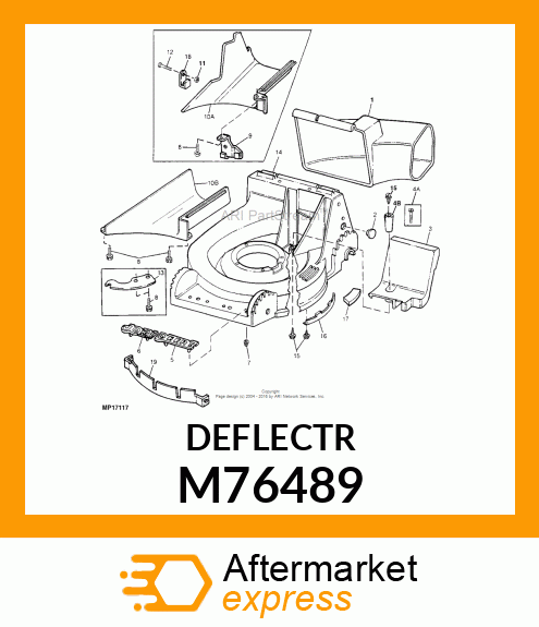 DEFLECTOR, LOWER DISCHARGE *GT* M76489