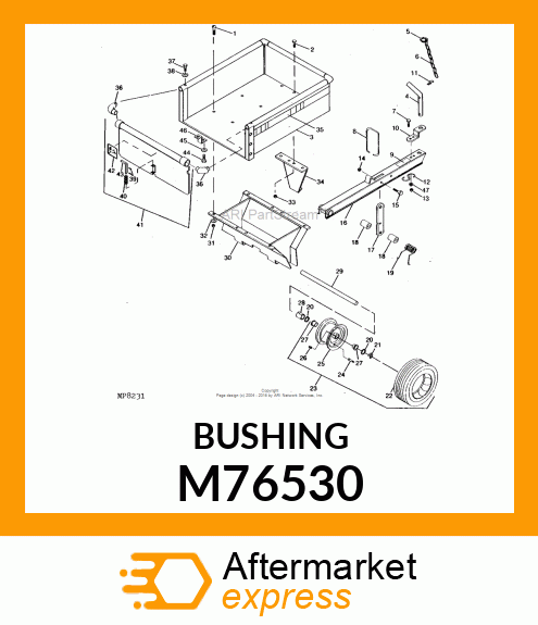 BUSHING, AXLE M76530