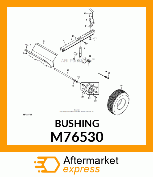 BUSHING, AXLE M76530