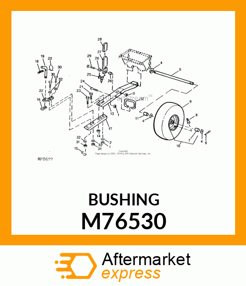 BUSHING, AXLE M76530