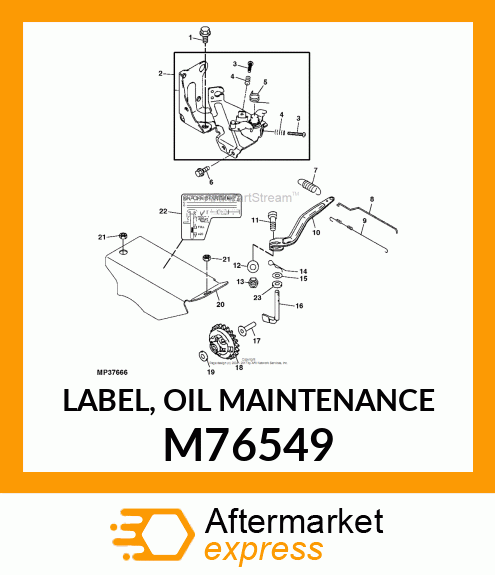 LABEL, OIL MAINTENANCE M76549