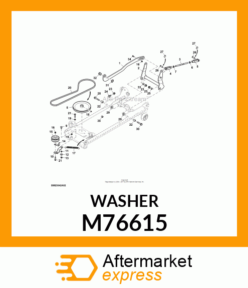 WASHER, SPACER, IDLER ARM PIVOT M76615