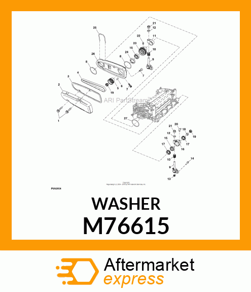 WASHER, SPACER, IDLER ARM PIVOT M76615