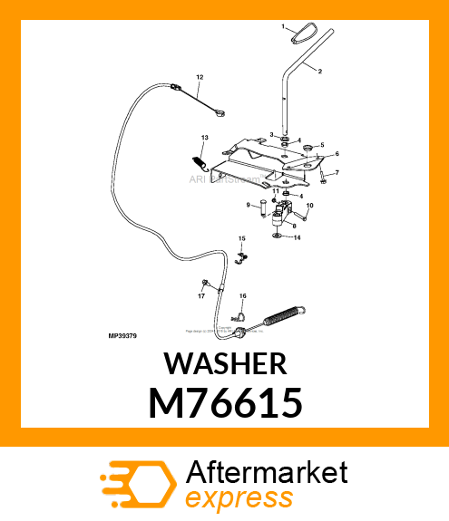 WASHER, SPACER, IDLER ARM PIVOT M76615