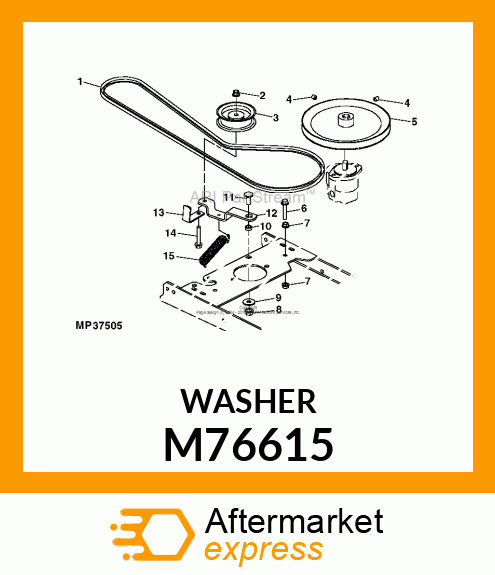 WASHER, SPACER, IDLER ARM PIVOT M76615