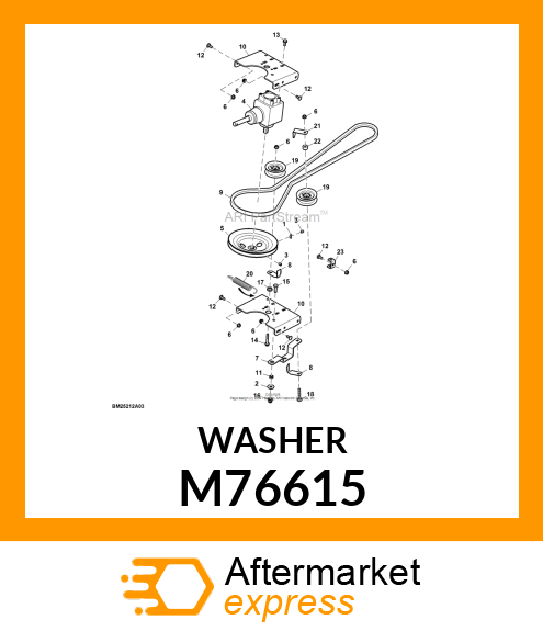 WASHER, SPACER, IDLER ARM PIVOT M76615