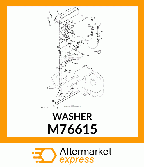 WASHER, SPACER, IDLER ARM PIVOT M76615