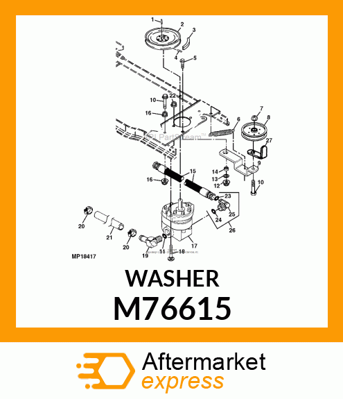 WASHER, SPACER, IDLER ARM PIVOT M76615