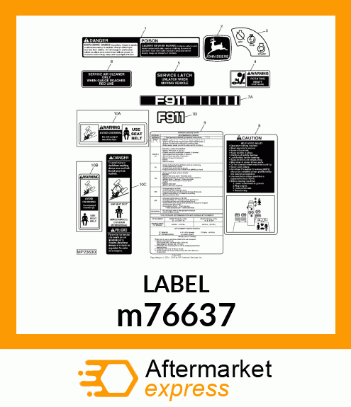 LABEL, WARNING (ENGLISH) m76637